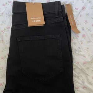 Reformation petites Liza high straight jean in black Size 29P